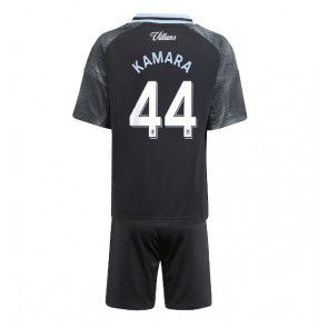 Aston Villa Boubacar Kamara #44 Bortaställ Barn 2025-26 Kortärmad (+ Korta byxor)